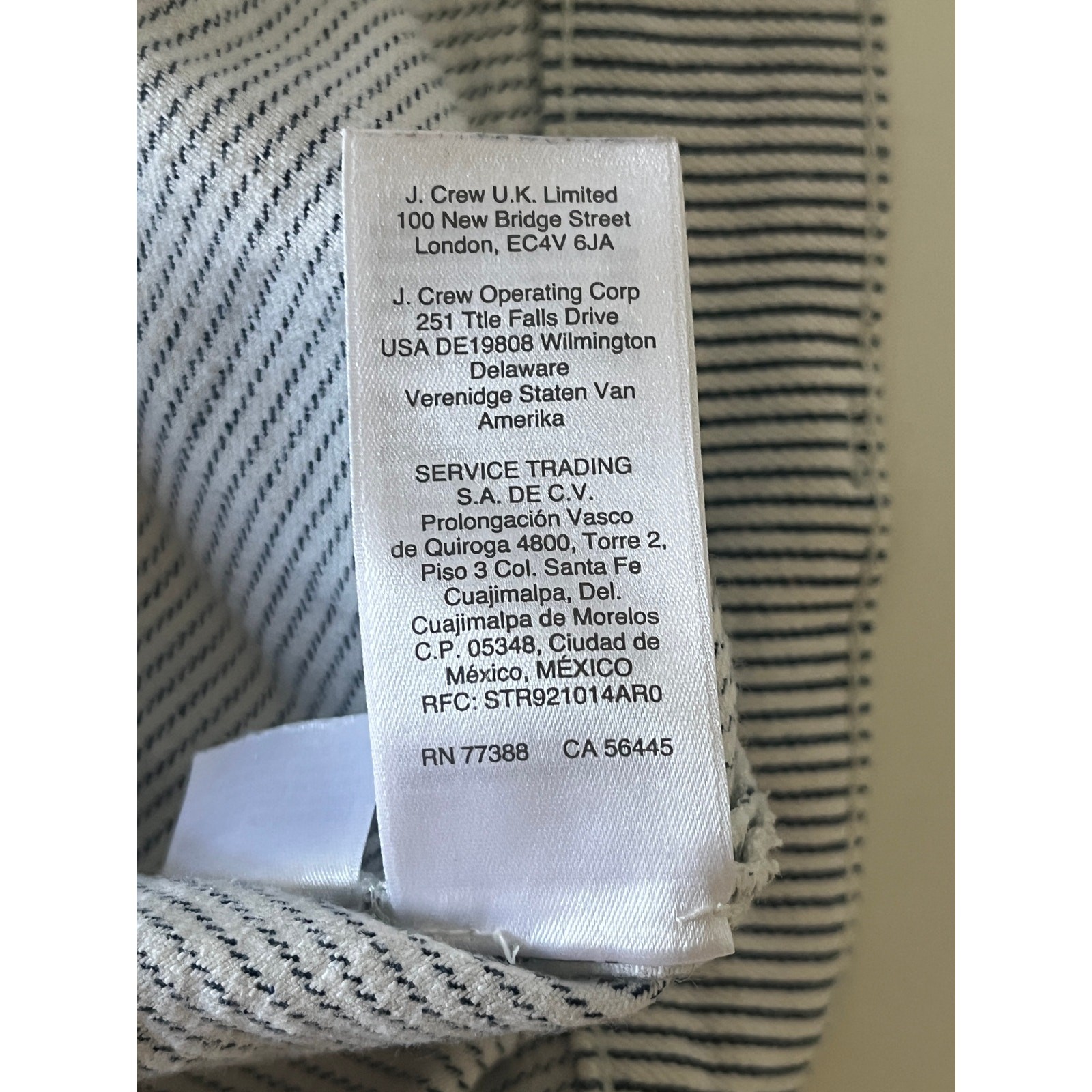 J. Crew Striped patch pocket wide leg cropped pant - image 9