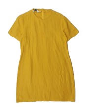 VINTAGE Womens Sheath Dress IT 46 Large Yellow XV06
