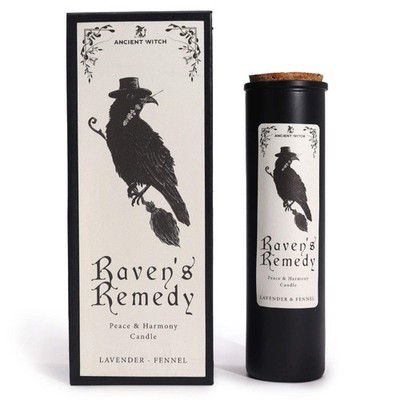 Alte Hexe Raben Heilmittel Ritualkerze Lavendel Fenchel 50h Brenndauer
