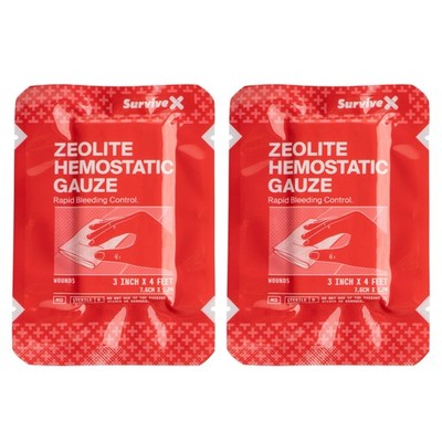 Hemostatic Gauze - Quick Blood Clotting Gauze for Wounds - Trauma Kit Hemosta...