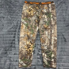 Realtree Xtra Camo Performance Base Layer Pants Mens XL Brown Forest Hunting