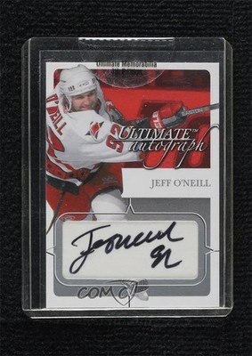 2003-04 ITG Ultimate Memorabilia 4th Edition 45/135 Jeff O'Neill #38 Auto 4f5