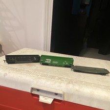 HO Gauge Burlington Northern Freight Car Lot of 3 Green/Black Model Railroad
