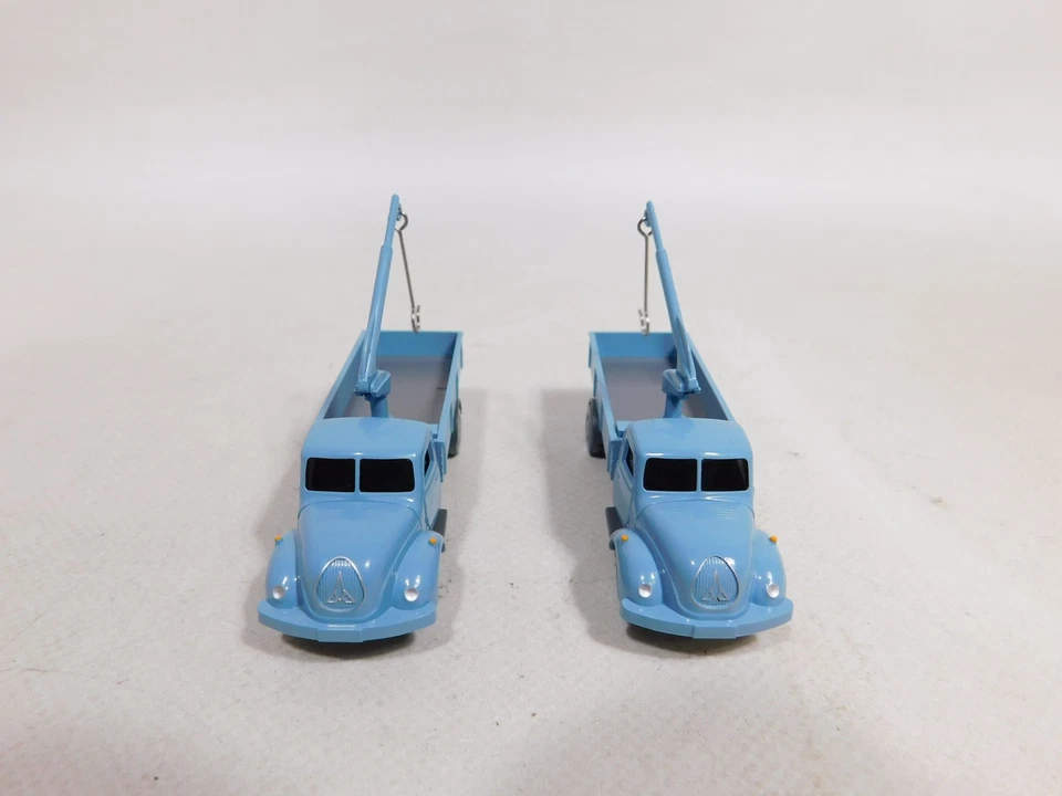 2x Camión Wiking H0 1:87 Magirus con plataforma plana y grúa tapa azul #DX263-0, 5 Foto 4 de 4