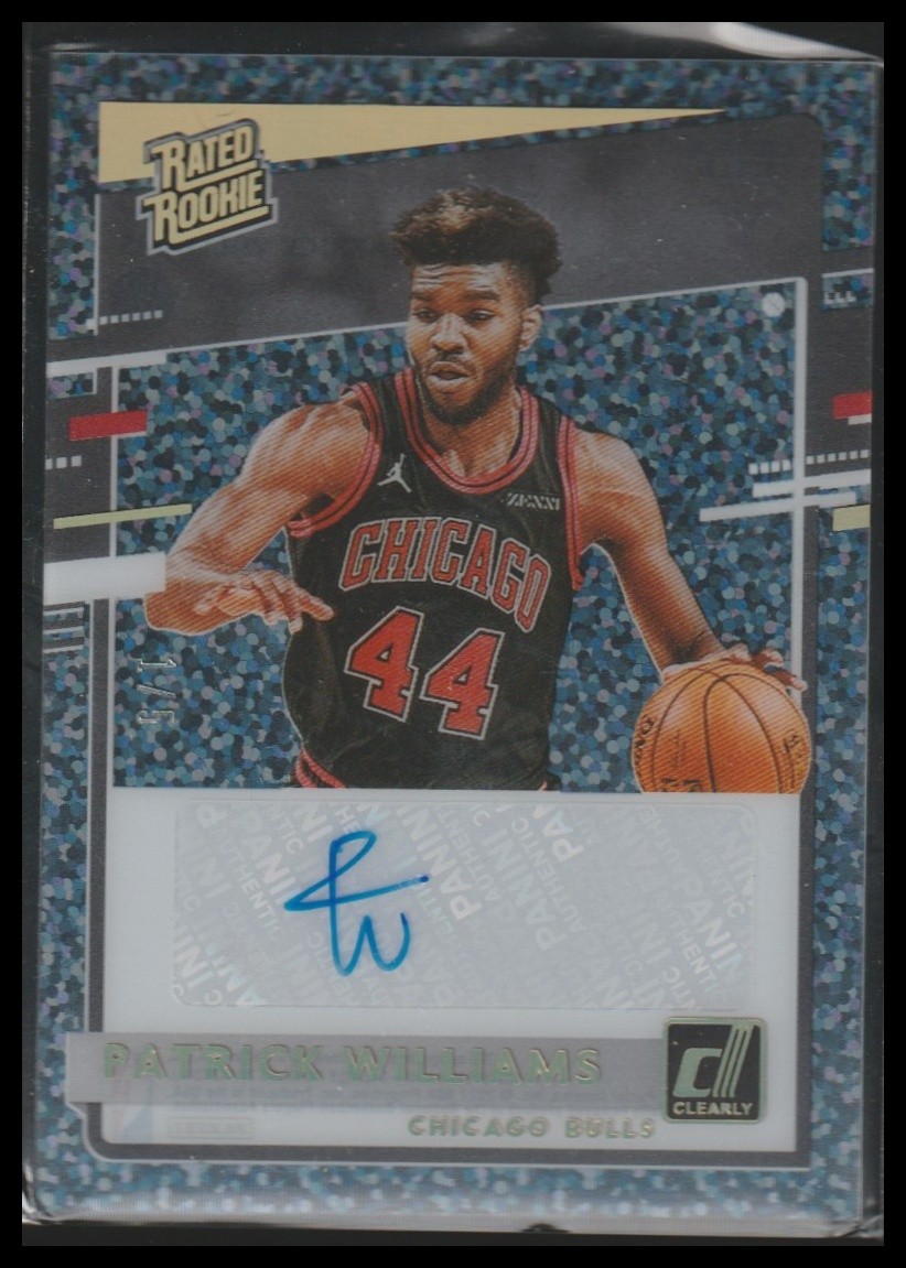 2020-21 Donruss #RRA-PAW Patrick Williams Clearly Rated Rookie Auto Holo Gold /5