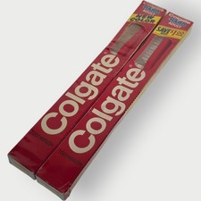 New Unopened Vintage Colgate Toothbrush Adult Hard LOT OF 2 NOS