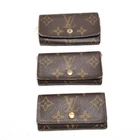 LOUIS VUITTON Monogram Key Case Leather Lot of 3 Used Authentic ps2604-ps405