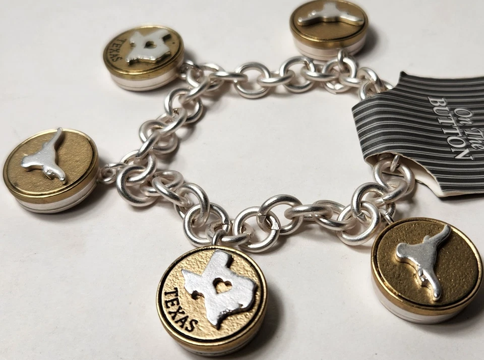 University Of Texas Longhorns Collectible Premium Button Bracelet (Heavy Duty) - Image 3 of 3