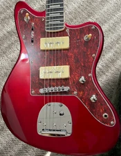 US warehouse JG Cherry Red Electric Guitar HH Pickups Chorm Hardware 6 Strings