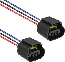 2PCS Headlight Connector for H13/9008 Bulb, Headlight Wir Color: Female Socket