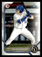 Hayden Dunhurst 2022 1st Bowman Draft #BD-44 Kansas City Royals Rookie FREE SHIP
