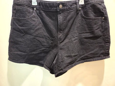 UNIVERSAL THREAD WOMEN'S HIGH RISE 90'S CUTOFF SHORTS SIZE 17 R BLACK BOLD -1479