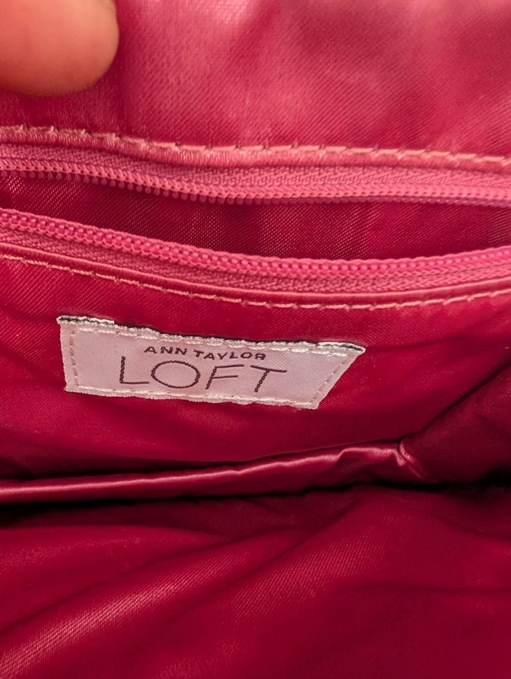 Ann Taylor loft wristlet /zip 小包/钱包 黑色 牛毛 — 第 4/4 张图片