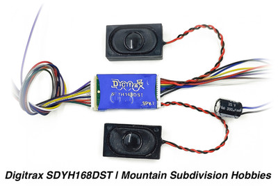 Digitrax SDYH168DST HO DCC Sound Decoder & Dual speakers SoundFX V3+ | $5 Offer