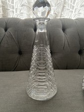 Triangular Edinburgh Crystal Wine / Whiskey Decanter With Stopper No Box