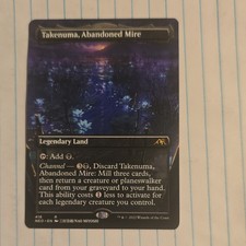 Takenuma Abandoned Mire Kamigawa Neon Dynasty Borderless Rare Land Black Wizard…