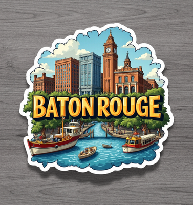 #ad Baton Rouge Louisiana Fridge Magnet or Laptop Sticker $3.36
