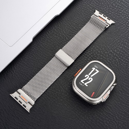 Luxury Stainless Steel Band + Alloy PC Case for Apple Watch 11 10 SE/Ultra 49mm - Picture 16 of 22