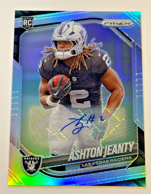 2025 Panini Prizm Ashton Jeanty RC Silver Auto #315 Lss Vegas Raiders