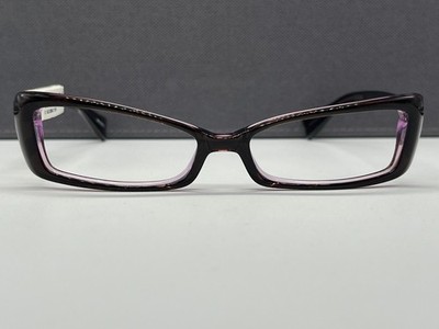 Alain Mikli Brille Herren Damen lila schwarz silber 0228 oval cat eye