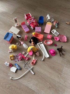 Barbie Polly Pocket Janet Vintage 90er Jahre Konvolut Puppen Jeep Mit Anhänger