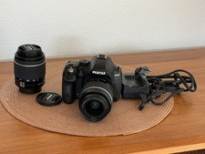 Pentax K-50 Digital Camera kit with 2 Lenses, Charger, and Accessories.