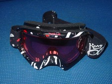 BOLLE SKI SNOWBOARD MOTOCROSS WHITE FRAME GOGGLE RED LENS SUNGLASSES SNOW SPORT