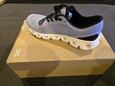 On Cloud X 3 Nimbus/White Lace-Up Low Top Athletic Sneakers Style 60-98253
