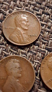 Lincoln Wheat Small Cent Mixed Lot 1936 1940 1941 Business Strike Bronze P