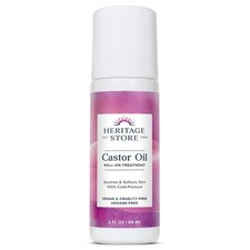 HERITAGE STORE Castor Oil Roll On Nourishing Treatment - Targeted Hydration for