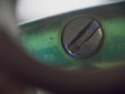 VINTAGE SCRIPTO VU CIGARETTE LIGHTER GREEN BAND WITH FLOATING FISH LURE/HOOK — photo 9