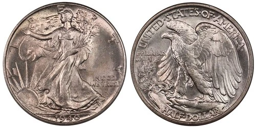 1940 Gem BU Walking Liberty Half Dollar, Lustrous, Lightly Pastel Toned, No Res!
