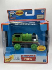 Thomas  Friends Wooden Railway Train LIGHTS  SOUNDS PERCY 2006 NEW IN BOX