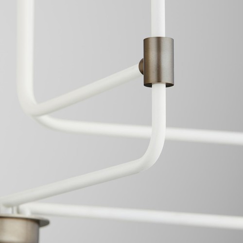 Quorum International 633-5-0881 Davies Chandelier Studio White with Dark Brass - Picture 4 of 4