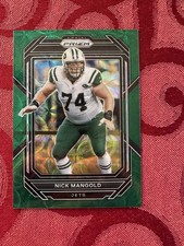 2022 NICK MANGOLD Panini Prizm Green Scope Prizms /75 SP Card #233 Jets