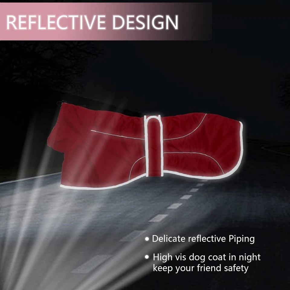 - Wasserdicht Windhunde Mantel Fleece Whippet Pullover WinterjackeVerstellbar... - Bild 4 von 4