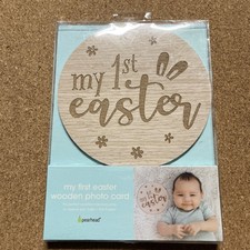 Pearhead Wooden Photo Card - Natural Wood - Baby's First Easter Gift 6
