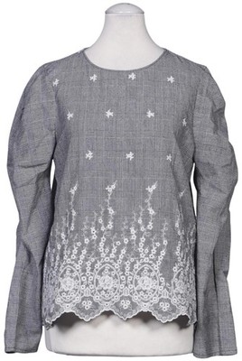 ZARA Bluse Damen Oberteil Hemd Hemdbluse Gr. S Grau #tw3r23y