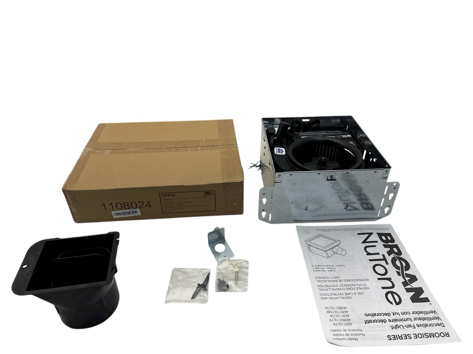 Broan NuTone 110 CFM Ceiling Bathroom Exhaust Fan LED Light AERN110LTW (OB)