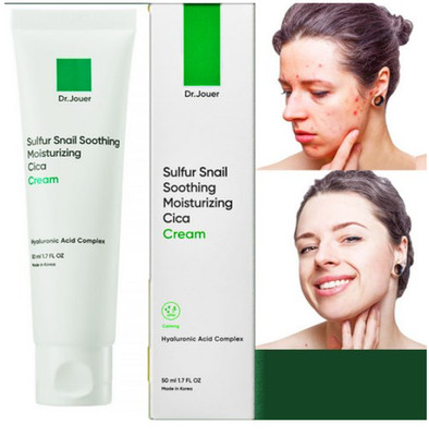 Dr.Jouer Snail Soothing Moisturizing Cica Cream 50g Freckles Acnes K-Beauty