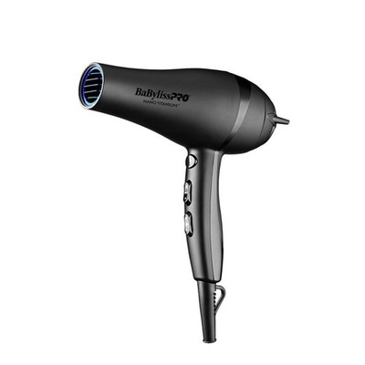BaBylissPRO Nano Titanium Black & Blue Ionic Dryer #BNTMB5548 + Free MGS Razor