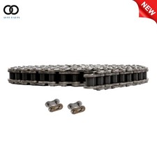 10 Feet 60H Roller Chain with 2 Connecting Links, Carbon Steel Chain