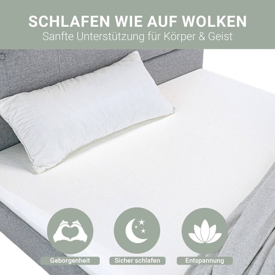 Schaumstoffmatratze 100x200 H2 Komfortschaummatratze Bezug abnehmbar Homestyle4u - Bild 3 von 4
