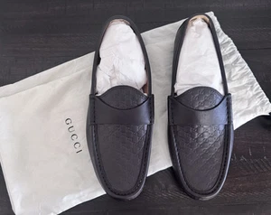 Mocassins de conduite GUCCI Guccissima marron en relief GG 466904 taille UK8, US8,5, EU42