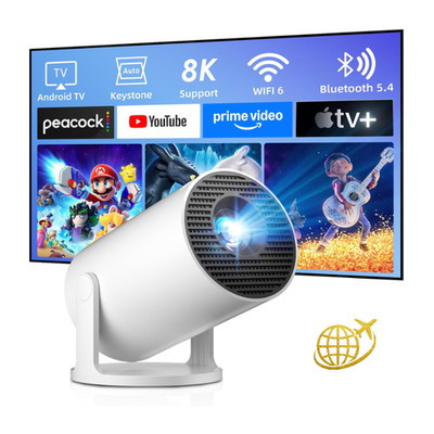 Salange 4K Mini Projektor 180 Drehbar Wifi 6 Bluetooth 5