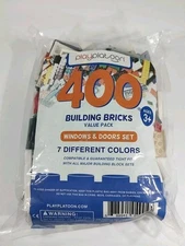 400 Piece Play Platoon Windows, Doors, and Roof Tops - Building Brick Play Kit