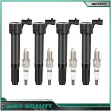 Ignition Coils & Spark Plugs For Fiat 500 L4 1.4L 2012 2013 2014 2015 2016 2017