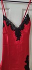 VTG NWOT FREDERICK'S OF HOLLYWOOD Nightie Chemise Slip Red Satin Medium — photo 2
