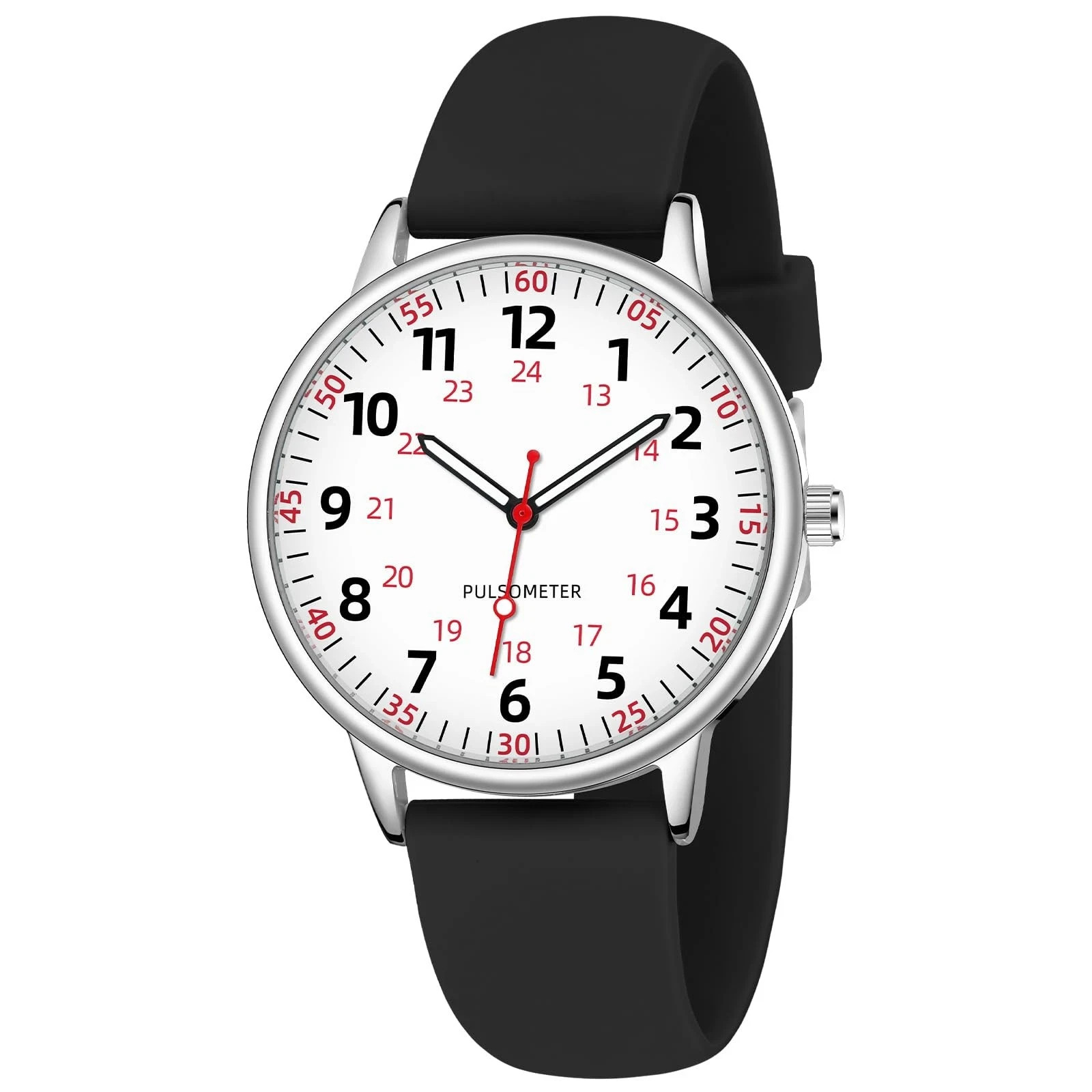 Nursing Watch Hand Waterproof for Nurse Watch Second Women with Analog Silicone - VintageWatches.PK Nursing Watch Hand Waterproof for Nurse Watch Second Women with Analog Silicone - vintagewatches.pk