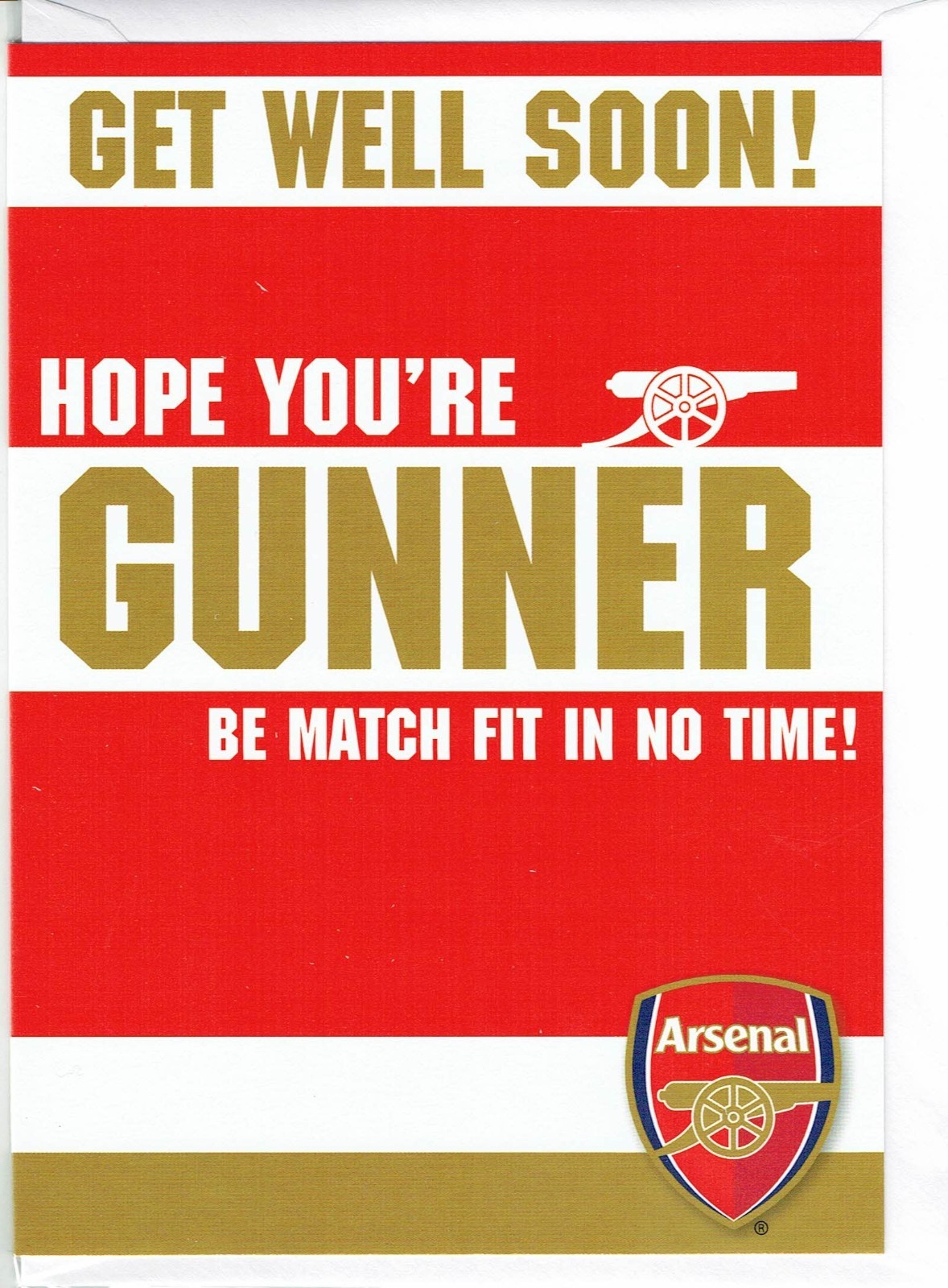 GET WELL SOON CARD  Arsenal Design